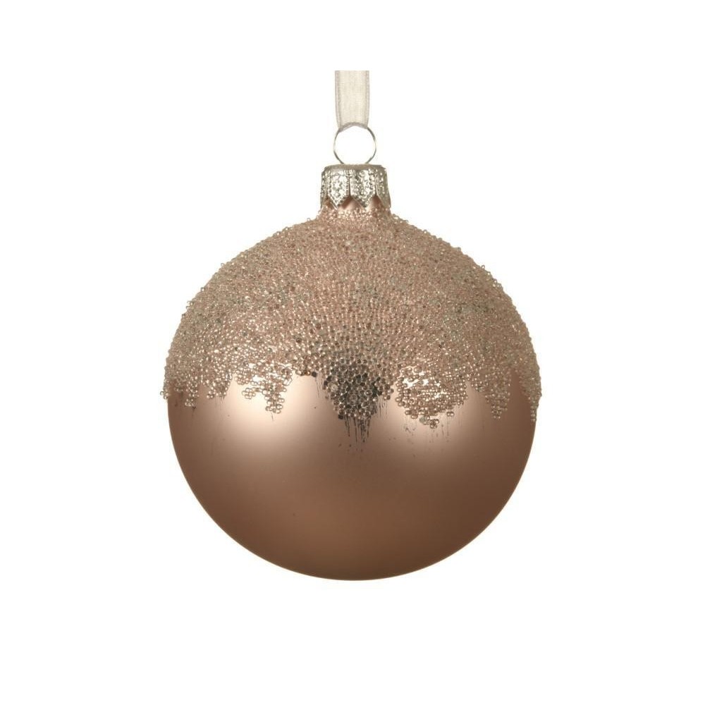 SFERA IN VETRO CGLITTER PERLA